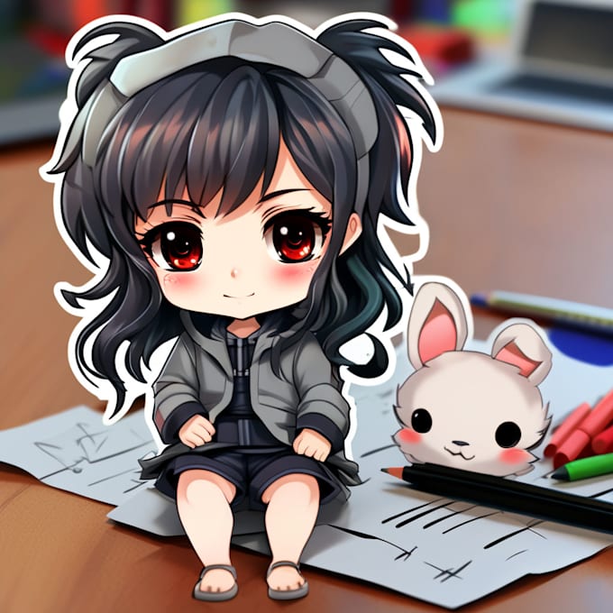 Gig Preview - Draw you a cute custom anime chibi character design