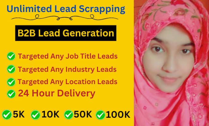 Bestseller - do 5k 50k 100k leads and unlimited USA b2b leads generation