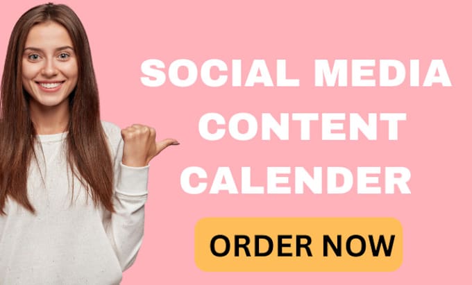 Gig Preview - Create a social media marketing content calendar