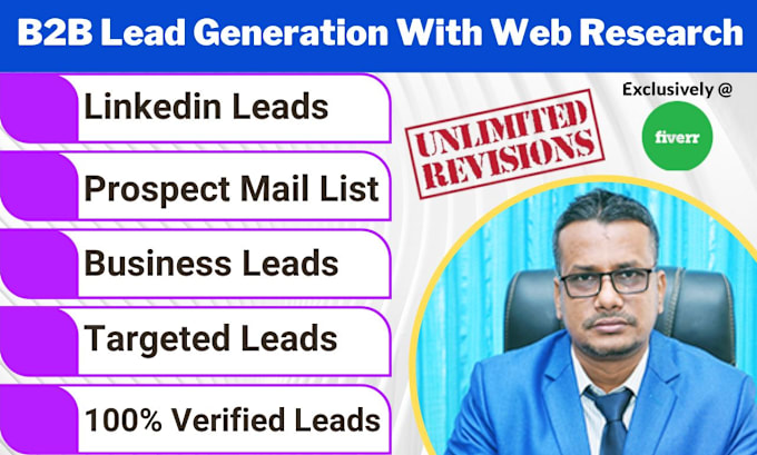 Gig Preview - Effective b2b lead generation specialist for targeted leads