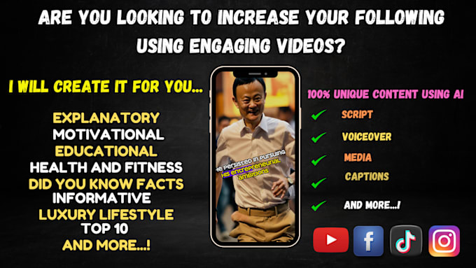 Gig Preview - Create custom videos, youtube shorts, instagram and facebook reels