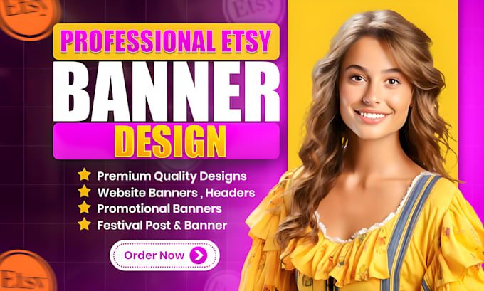 Gig Preview - Design creative etsy shop banner shopify or ecommerce