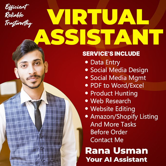 Gig Preview - Your expert virtual assistant for all administrative needs