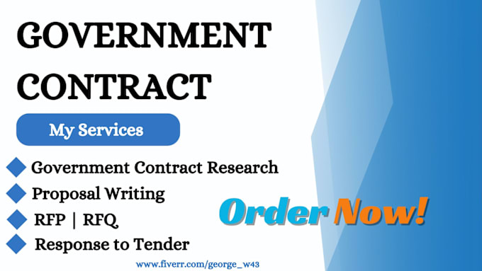 Gig Preview - Find government contract, tender contract, rfp, rfq, bid proposal services