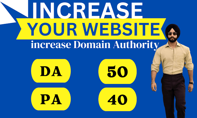 Gig Preview - Increase website domain authority moz da 50 domain rating 50 white had