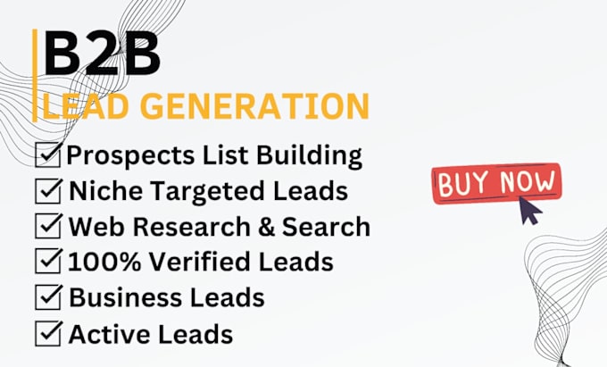 Gig Preview - Provide targeted d2c b2b lead generation for business sales