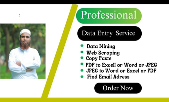 Bestseller - do your data entry job excel, PDF, word, online data entry