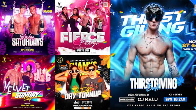 Gig Preview - Animate motion flyers for clubs, djs, party and events