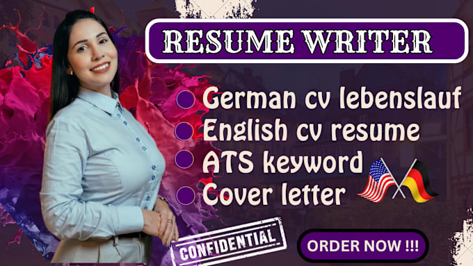 Gig Preview - Craft professional resume, german cv lebenslauf, english resume, cover letter