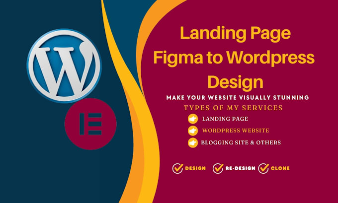 Gig Preview - Design your landing page or wordpress website with elementor