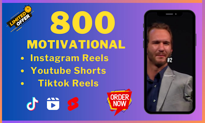 Gig Preview - Professionaly create motivational instagram and tiktok reels