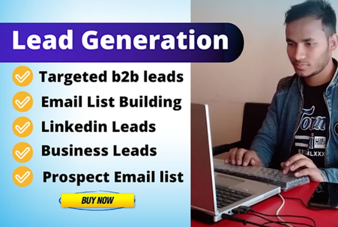 Bestseller - do b2b lead generation linkedin research, email list building and prospect list