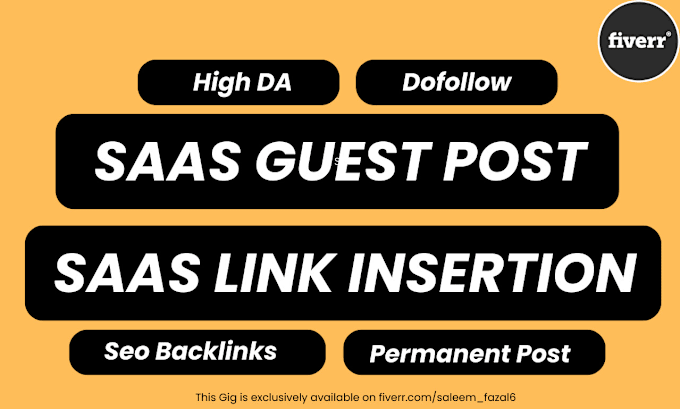 Gig Preview - Do saas link insertion,saas guest post on high da DR site with dofollow backlink