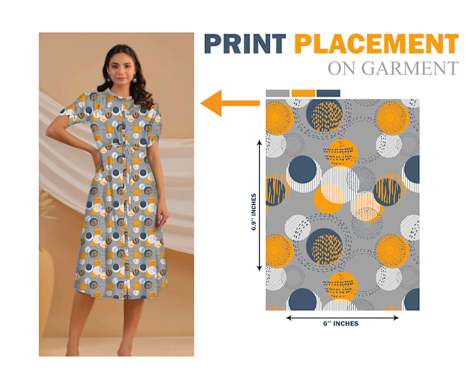 Gig Preview - Make seamless geometric pattern with garment placement