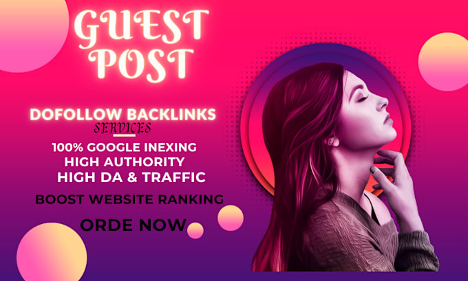 Gig Preview - Provide SEO authority guest posting service with high da guest post backlinks