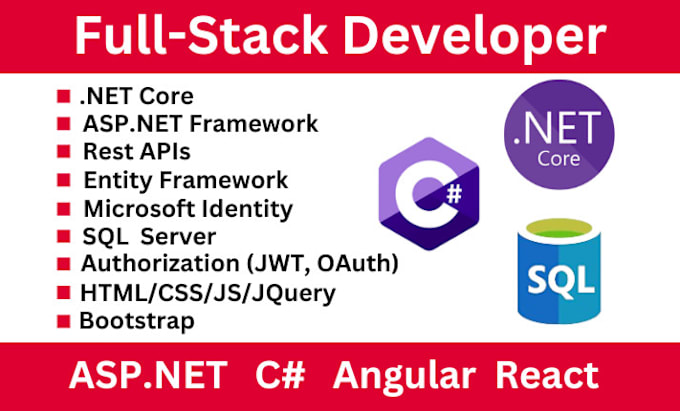 Gig Preview - Develop your website using c sharp, asp dotnet core, react or angular