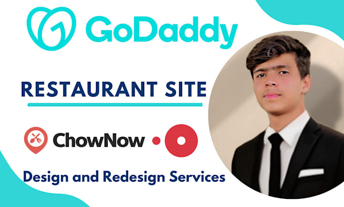 Gig Preview - Design a restaurant site on godaddy with chownow, opentable