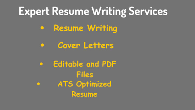 Gig Preview - Provide resume writing service