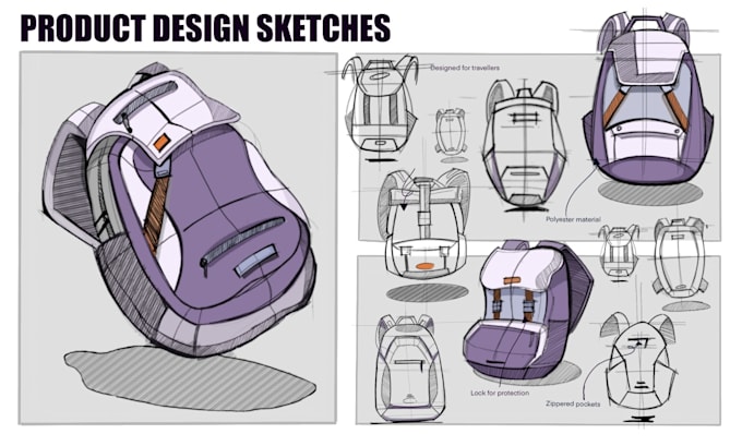 Gig Preview - Do product design concept sketches