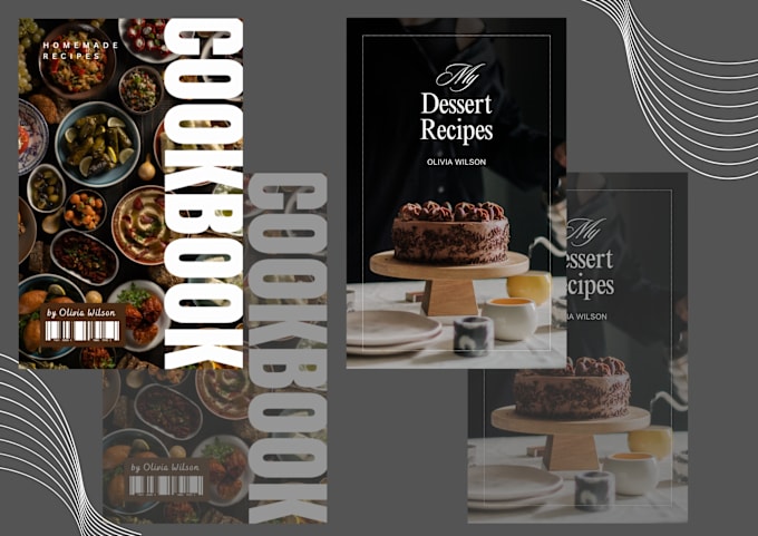 Gig Preview - Design a KDP cookbook, recipe book cover for you in just 24 hours