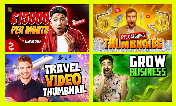 Gig Preview - Design catchy youtube thumbnail