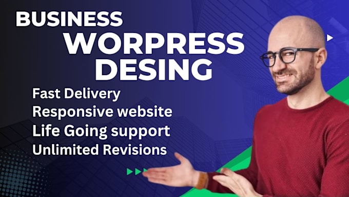 Gig Preview - Create a responsive business wordpress development, wordpress blog website