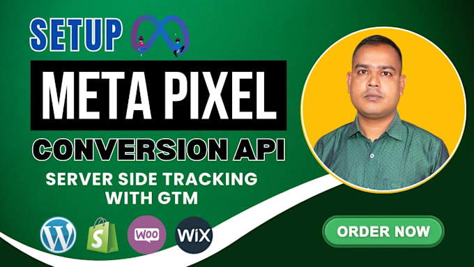 Gig Preview - Set up meta facebook pixel for shopify, conversion API, ga4, GTM, and fix pixel