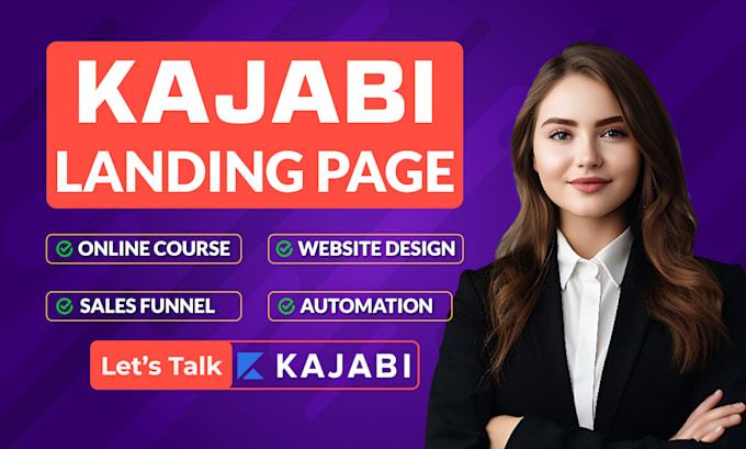 Gig Preview - Do kajabi website design, kajabi landing page or online course