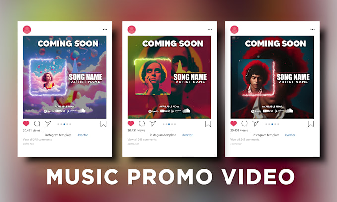 Gig Preview - Create music promotion video for instagram facebook and youtube