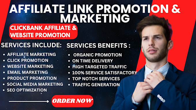 Gig Preview - Do viral affiliate marketing, affiliate link, clickbank promotion link promotion