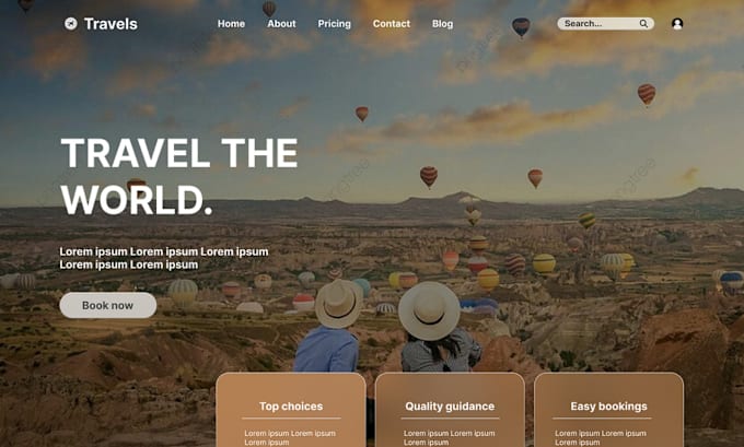 Gig Preview - Design travel agency website, tour and travel agency website, tourism website