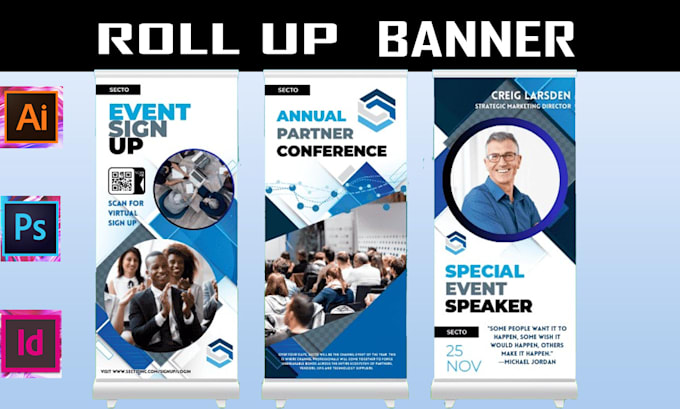 Bestseller - create  eyecatching and attractive roll  up banner