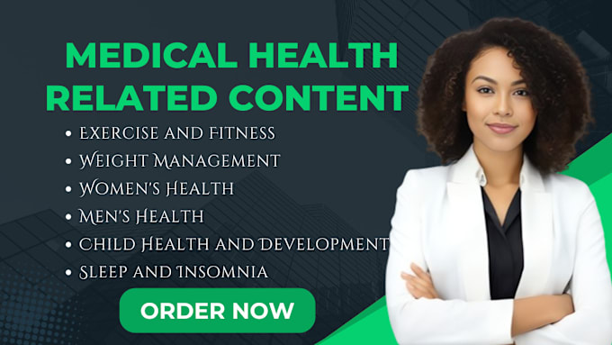 Gig Preview - Write a medical course content, health related ebook, PPT, course creation