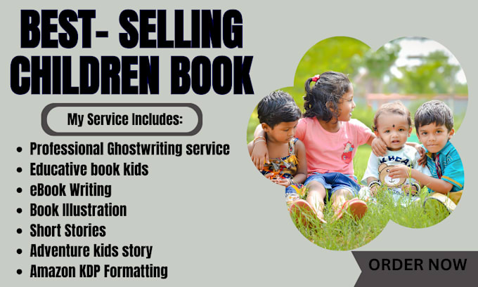 Gig Preview - Be your children book ghost writer, ebook writer, book illustration, amazon KDP