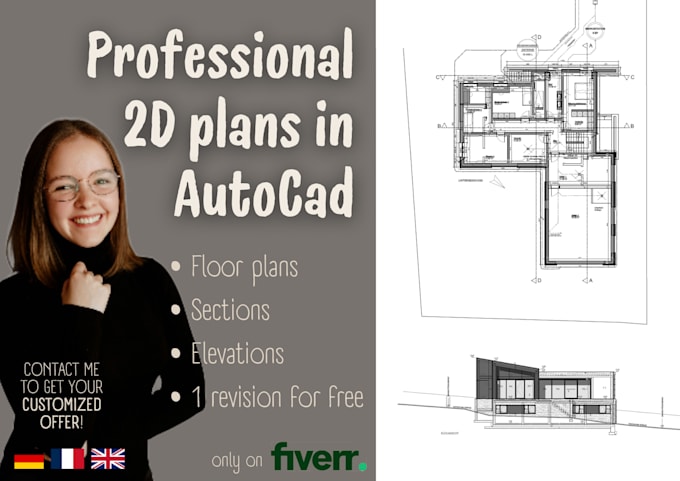 Gig Preview - Draw professional architectural plans in autocad