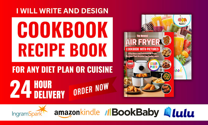 Gig Preview - Write and design recipe book, cookbook, meal plan and ebook