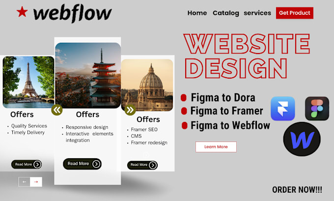 Gig Preview - Design interactive figma to dora website, figma to webflow, framer to webflow