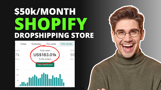 Gig Preview - Build automated ecommerce shopify dropshipping store or shopify website design