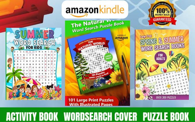 Gig Preview - Create activity puzzle book word search, crossword, sudoku for amazon KDP