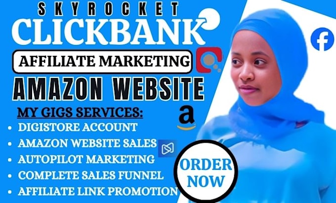 Gig Preview - Create clickbank account affiliate amazon website marketing, digistore 24 sales