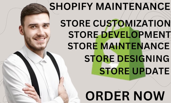 Gig Preview - Create, build, design and maintain your shopify website, shopify store