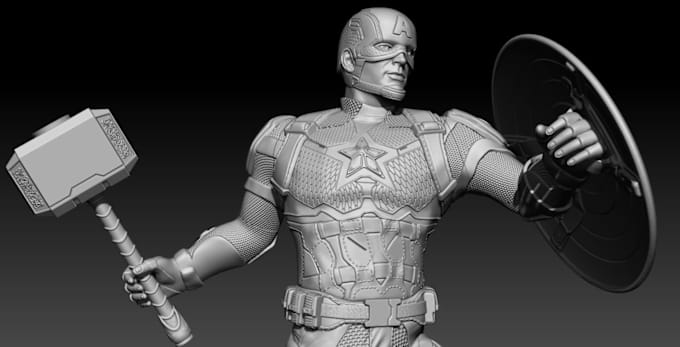 Gig Preview - Sculpt or modify 3d printing model, 3d figurine action figures, stl file zbrush