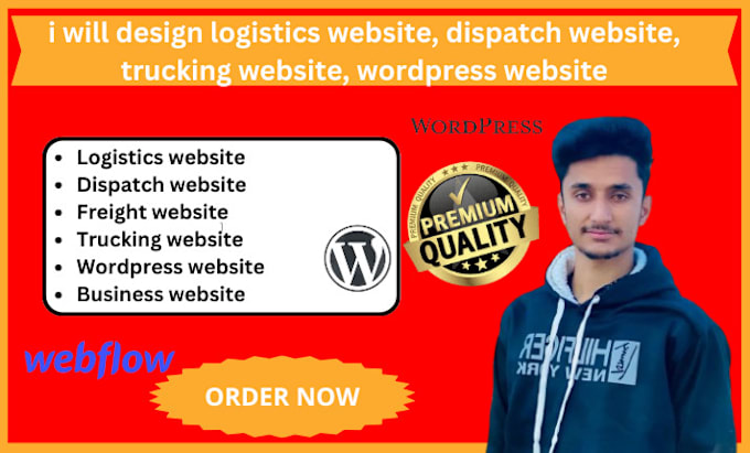 Gig Preview - Design logistics website, dispatch website, trucking website, wordpress website