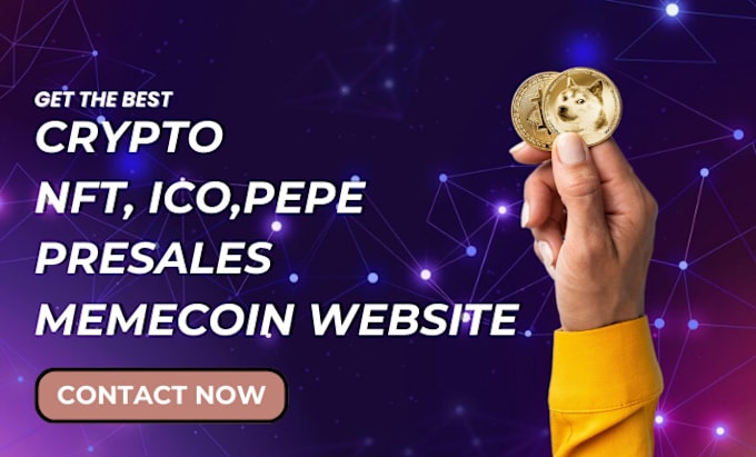 Gig Preview - Do crypto pepe website, nft website, ico website, presale website, memecoin