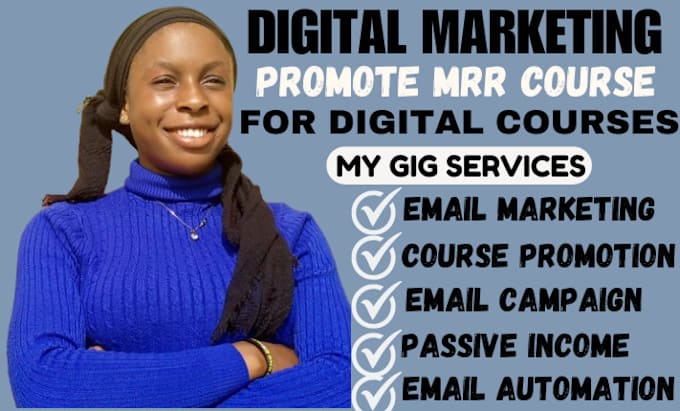 Gig Preview - Promote master resell right courses with email marketing for passive income