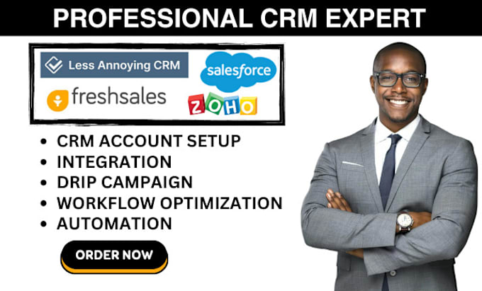 Gig Preview - Setup less annoying crm freshsales systeme io salesforce clickfunnel integration