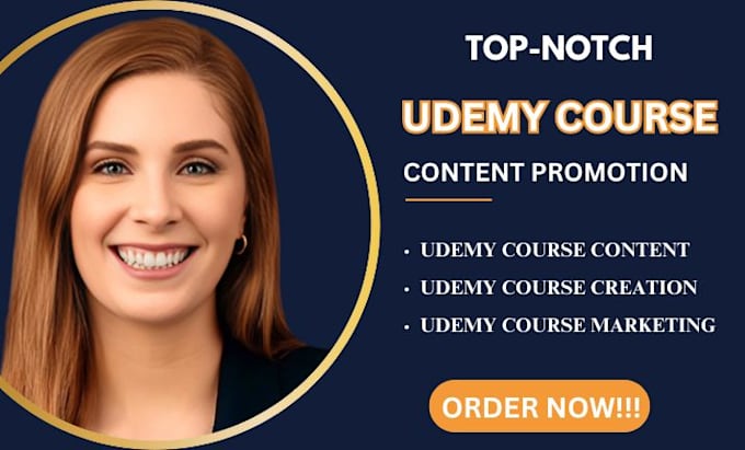 Gig Preview - Do udemy course promotion, udemy course, thinkific, udemy course marketing