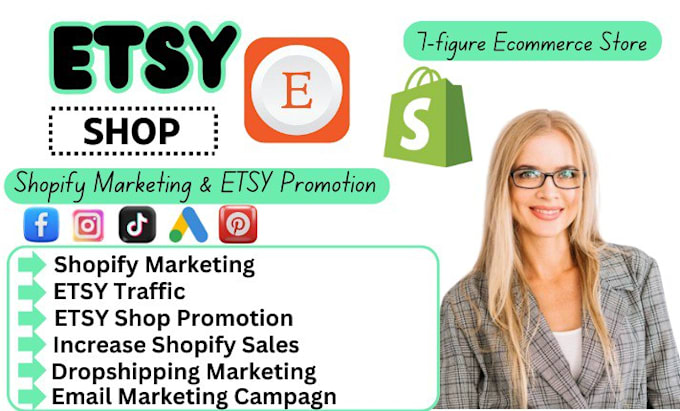 Gig Preview - Shopify sales, dropshipping marketing, tiktok, fb, ig ads etsy traffic promotion