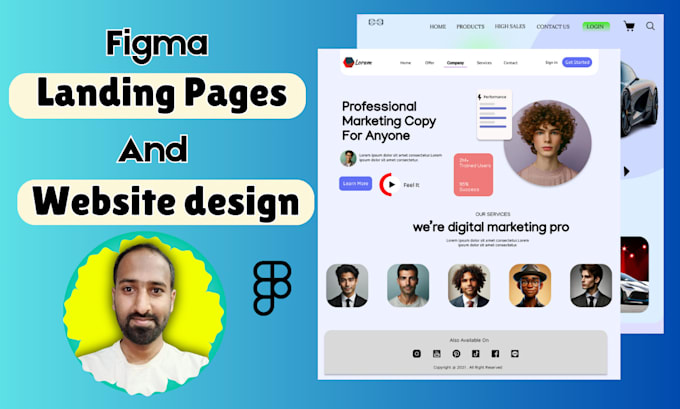 Bestseller - design stunning figma landing pages and figma website