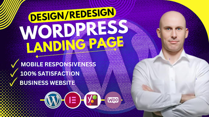 Gig Preview - Create responsive wordpress landing page design, elementor landing page design